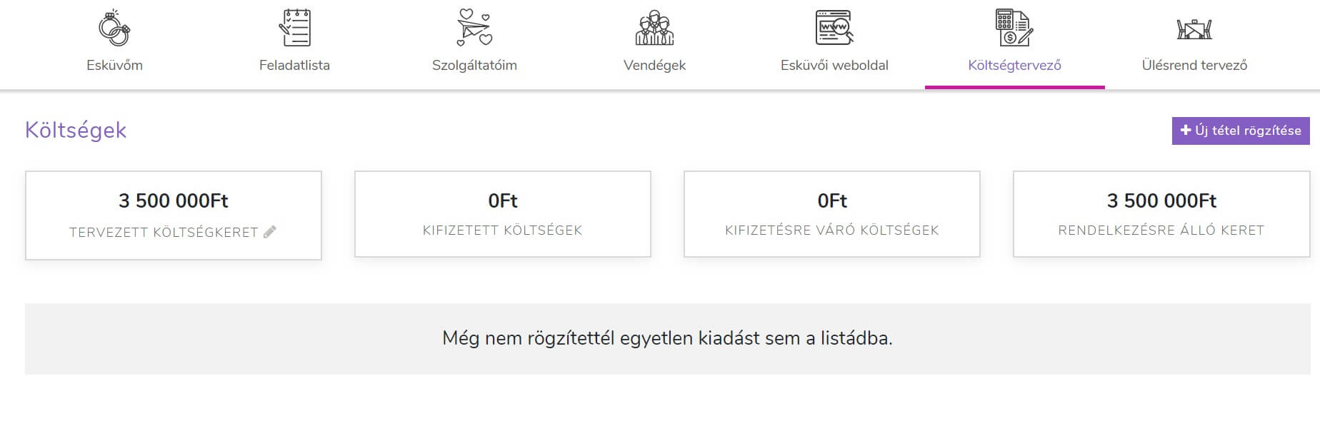 Esküvői szolgáltató regisztráció