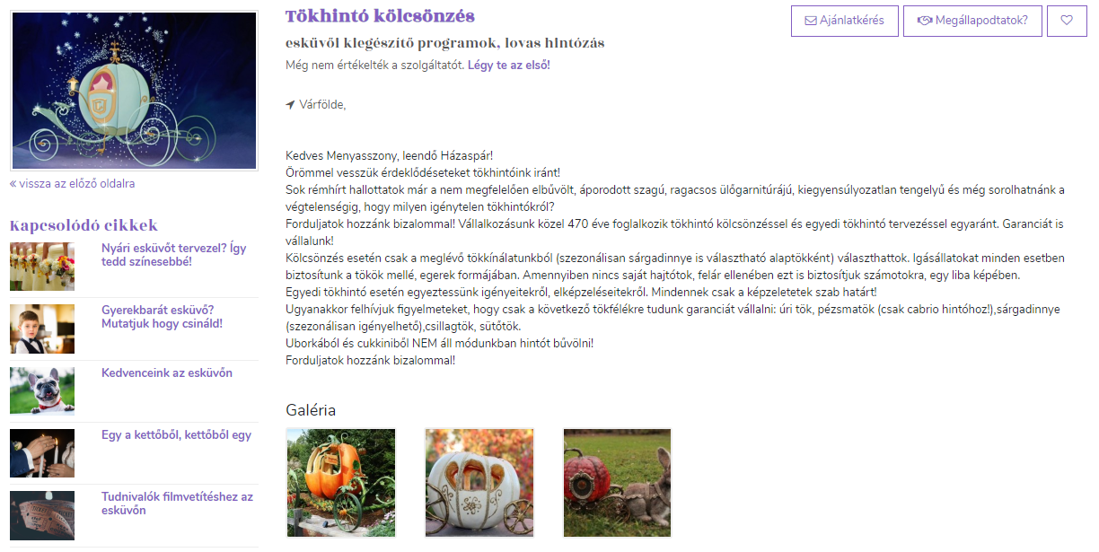 Esküvői szolgáltatók