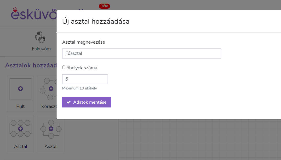 Esküvői ültetési rend